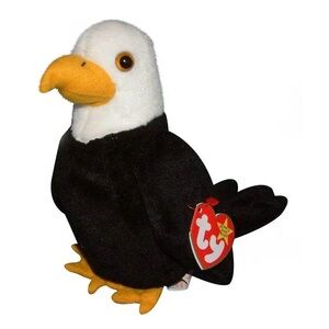 TY Beanie Baby Collection Baldy the Eagle 1996 Retired 3rd Generation Plush Toy